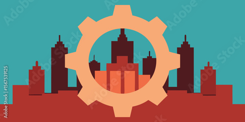 A City Built Around A Massive And Exposed Gear And Clockwork Mechanism