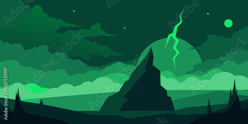 A Landscape Perpetually Illuminated By An Eerie And Unnatural And Glowing Light