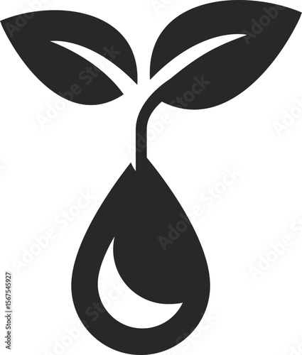 Biofuel droplet solid icon used in renewable energy, fuel, and eco power designs.
