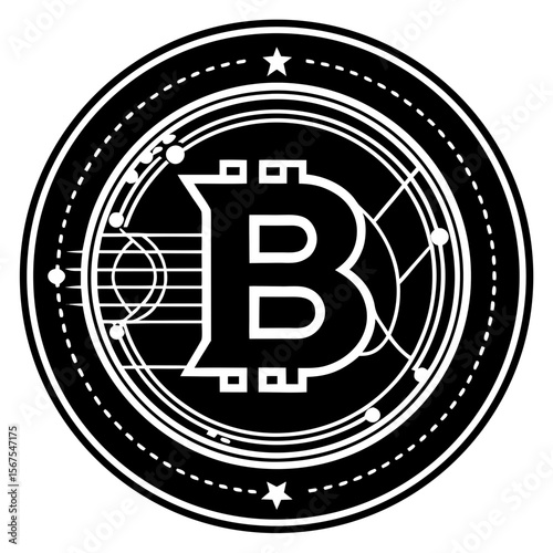 A black dollar sign symbol represents finance, business, and wealth on a white background