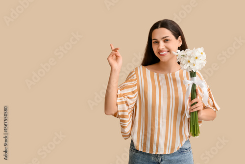 Beautiful young woman with ...