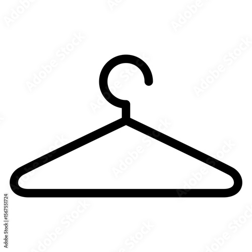 Icono de percha de alambre con líneas 