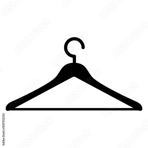 Icono silueta de percha de madera