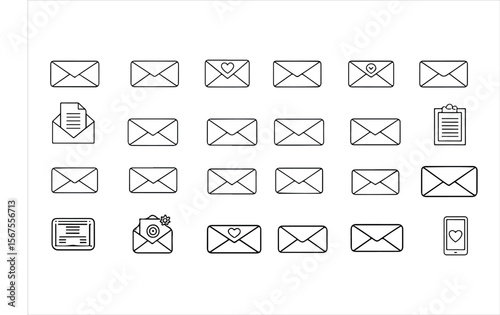 Web Icons Set for Email and Communication Design
