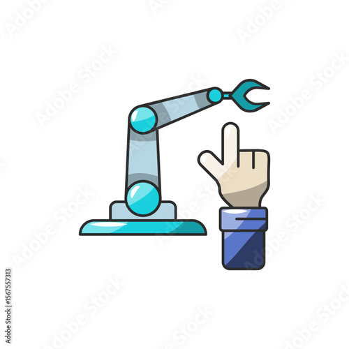 Rehab Arm Icon, Robotic Therapy Assist Exoskeleton.