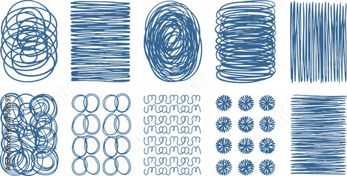 “Hand‑Drawn Ink Pen and Stylus Doodle Vector Collection with Grungy Scribbles, Rough Brush Strokes, Round Rectangles, Circle Shapes, Hatching Details, Divider Lines, Textured Background Art Elements”