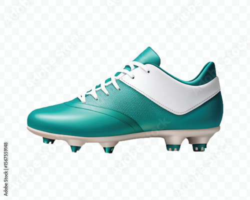 realistic 3d sport football shoe in different color style isolated on transparent background