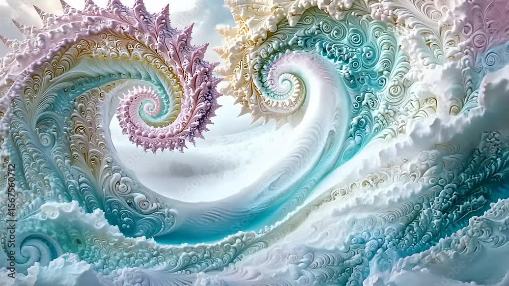 Detailed spiral patterned waves