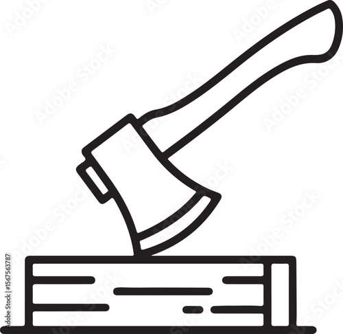 Hand holding a metal axe and hammer vector icon illustration set