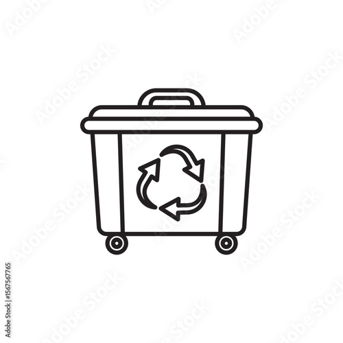 Recycling icon - Rubbish tank