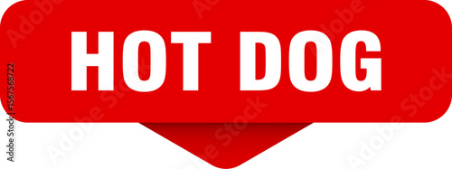 hot dog sticker. hot dog sign on transparent background