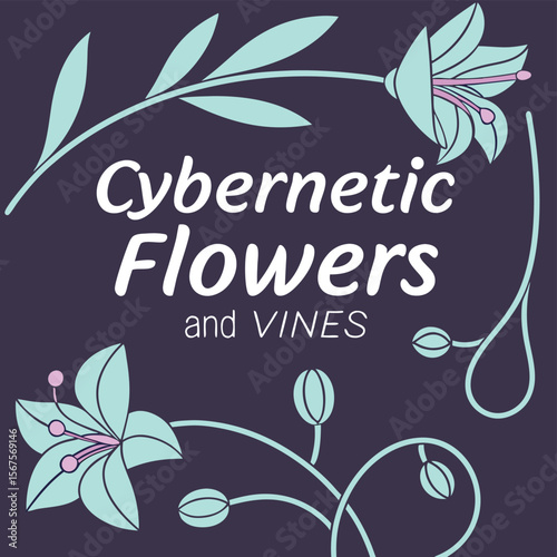 vector of flower and paste your text 