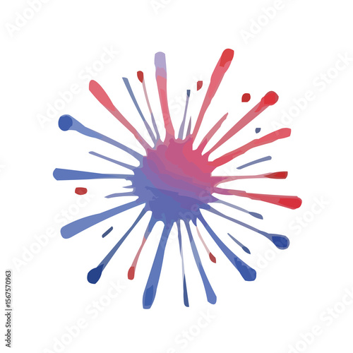 red and blue splash independence day