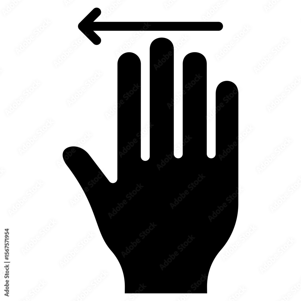 Obraz premium Swipe Left Icon