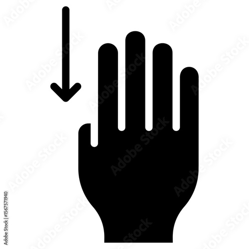 Swipe Down Icon