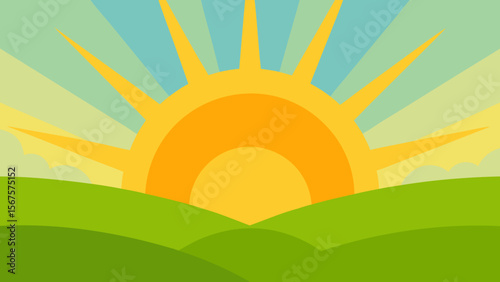 sun on the hill