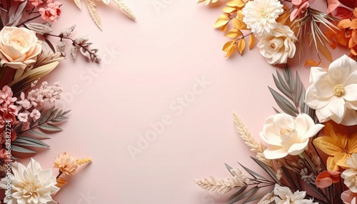 Wallpaper Mural Floral arrangement display studio setting digital artwork soft color palette close-up view aesthetic design for decor Torontodigital.ca