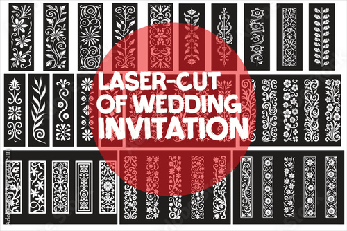 Elegant Laser-Cut Wedding Invitation Borders and Floral Patterns SVG Bundle | Cricut & Silhouette Compatible
