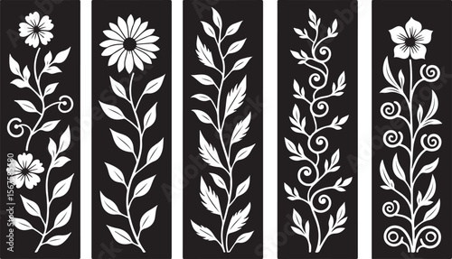 Elegant Laser-Cut Wedding Invitation Borders and Floral Patterns SVG Bundle | Cricut & Silhouette Compatible