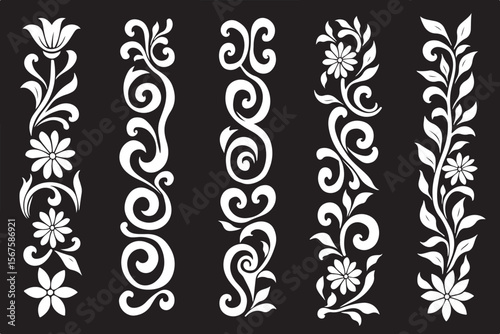 Elegant Laser-Cut Wedding Invitation Borders and Floral Patterns SVG Bundle | Cricut & Silhouette Compatible