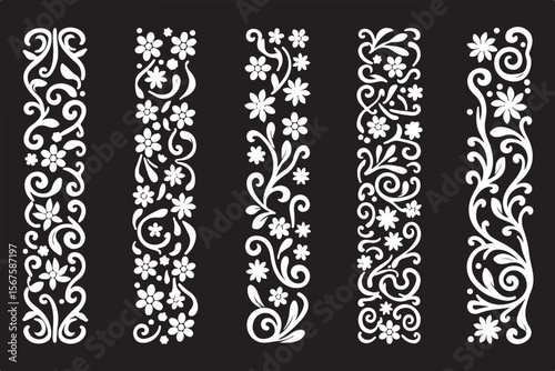Elegant Laser-Cut Wedding Invitation Borders and Floral Patterns SVG Bundle | Cricut & Silhouette Compatible
