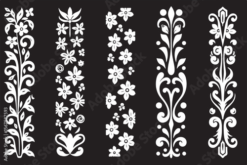 Elegant Laser-Cut Wedding Invitation Borders and Floral Patterns SVG Bundle | Cricut & Silhouette Compatible