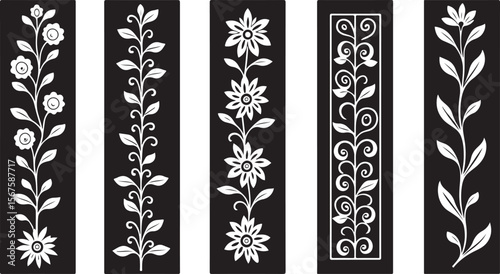 Elegant Laser-Cut Wedding Invitation Borders and Floral Patterns SVG Bundle | Cricut & Silhouette Compatible