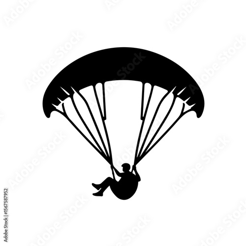 Paraglider silhouette ,  Paraglider vector 