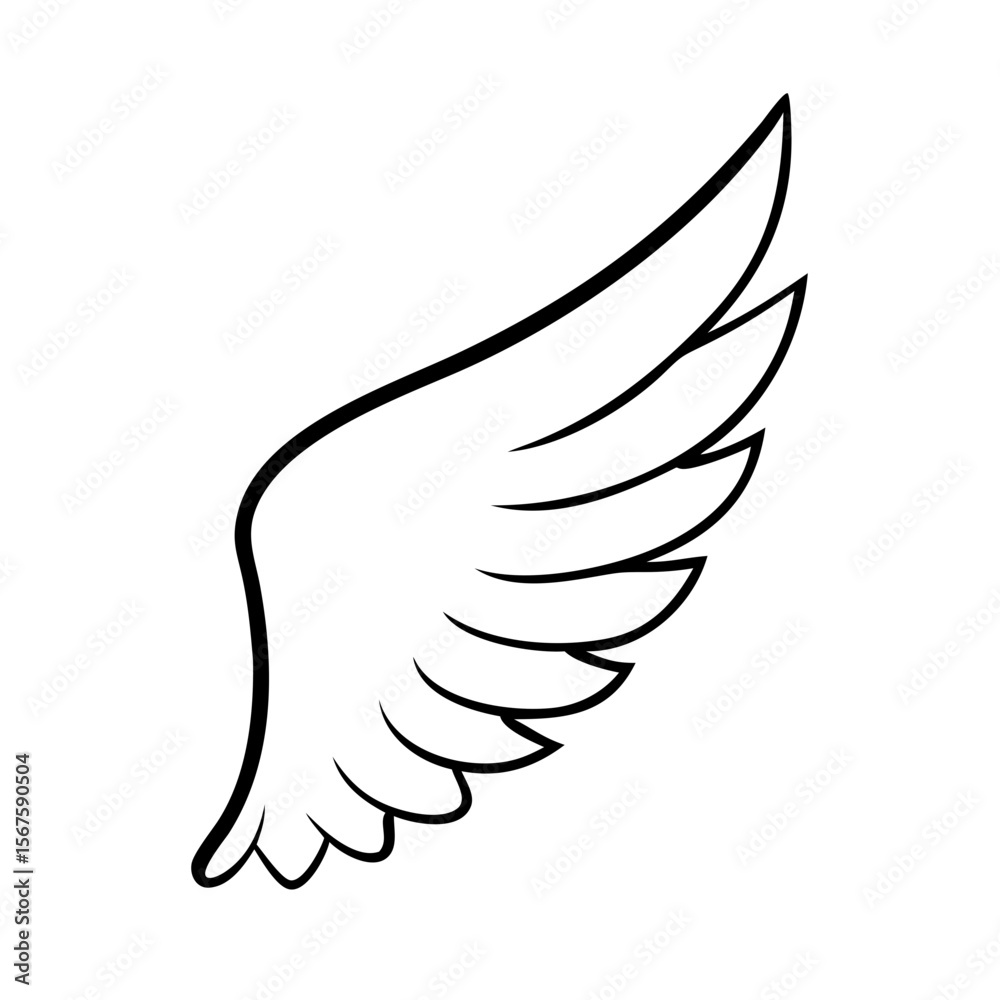 Obraz premium Angle wing outline 