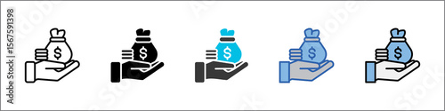 Revenue Icon Pack Multistyle Illustration