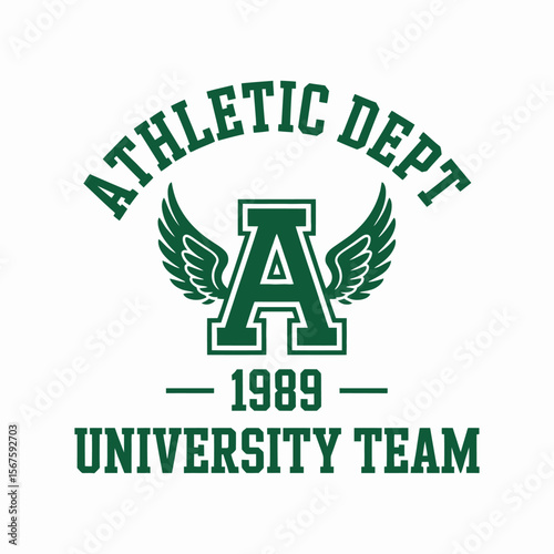 New York, Brooklyn t-shirt design. T-shirt print design in American college style. Athletic typography for tee shirt print in university and college style. Vector