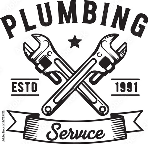 Retro-styled vector icons and badges with vintage rock music and business symbols, featuring hand-drawn grunge art designs