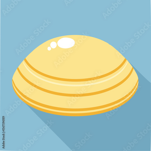 Cute clam flat vector