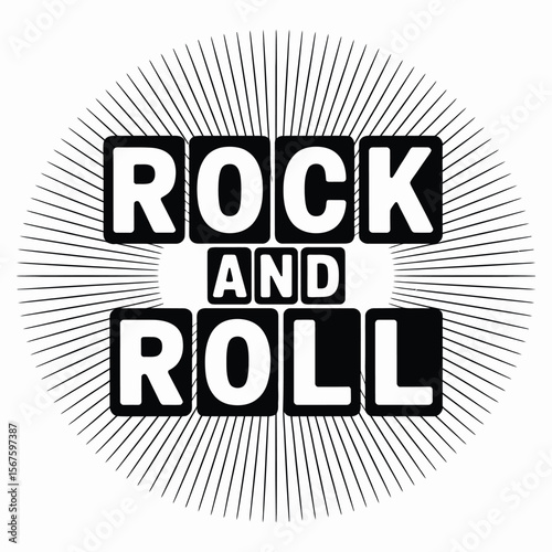 Rock and Roll festival poster. T-shirt graphics. Vector — Vector