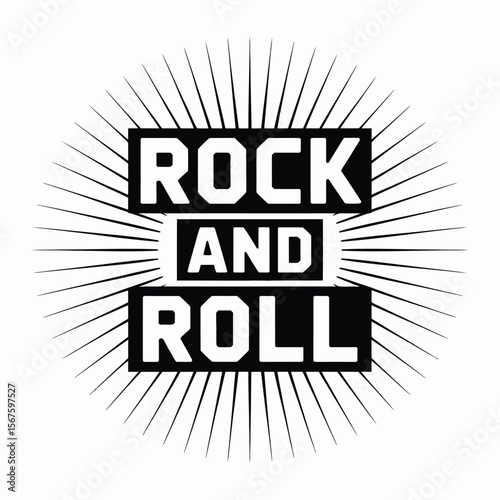 Rock and Roll festival poster. T-shirt graphics. Vector — Vector