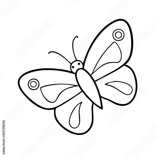 Butterfly coloring page for kid 