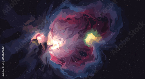 Vast Cosmic Nebula Explores Deep Space Wonders