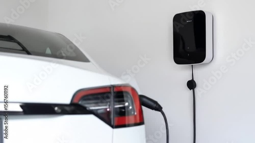 Electric car charging station at home