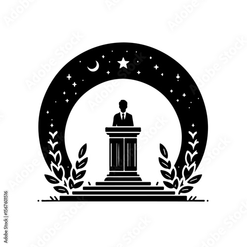 Podium Silhouette , Podium vector