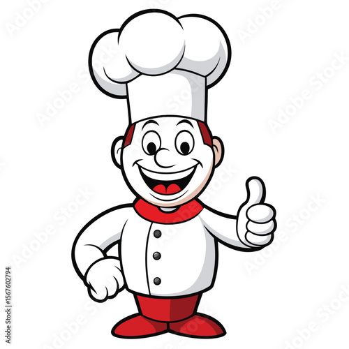 Happy Chef Gives Thumbs Up Approval	