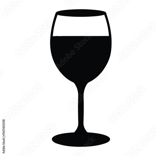 wine glass isolated on white