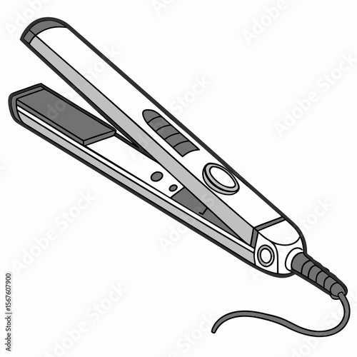 Hair Straightener  Electronic Device Icon  High-Quality AI Vector Design for Tech Projects