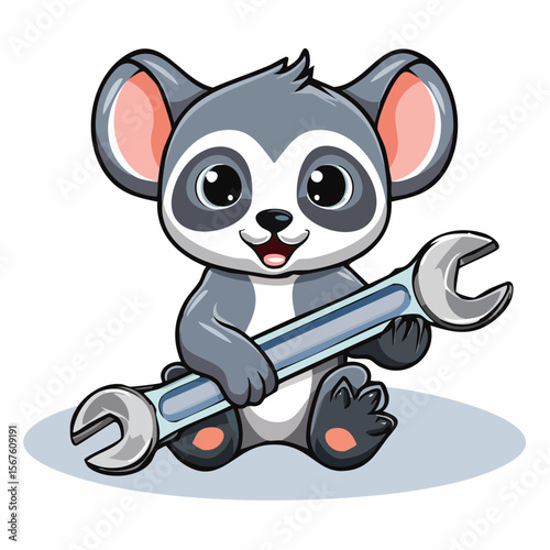 Cute cartoon animal characters in fun vector illustration style
