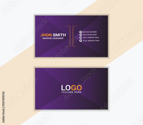 Professional and modern business card template, ideal for personal branding, corporate identity, or small businesses. Fully editable vector file with clean layout, print-ready, and easy to customize. 