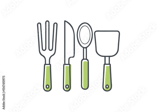 Set of kitchen utensils Vector, kitchen utensils Icons