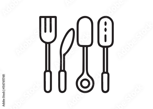 Set of kitchen utensils Vector, kitchen utensils Icons