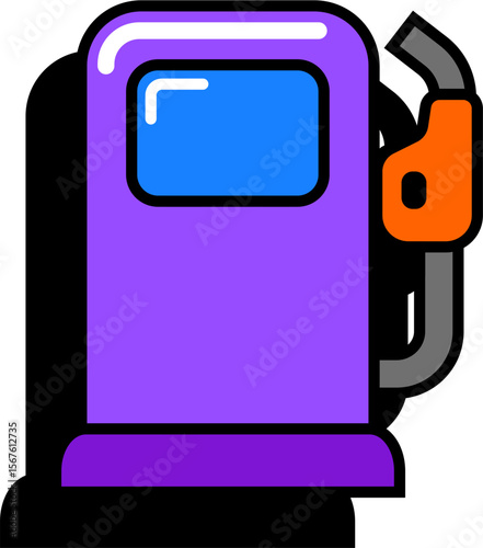 Vector Sticker Icon Gas Station