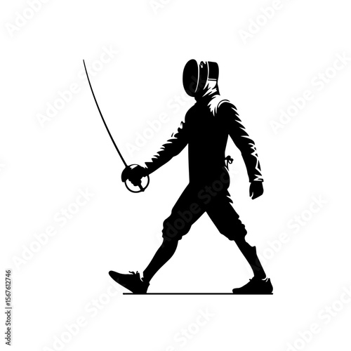 Fencer Silhouette , Fencer vector