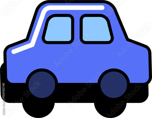 Vector Sticker Icon Sedan