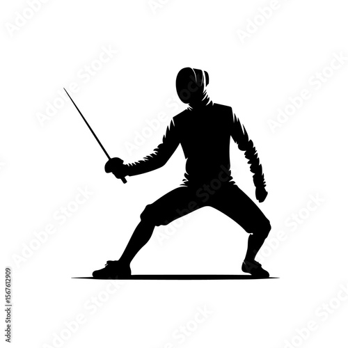 Fencer Silhouette , Fencer vector